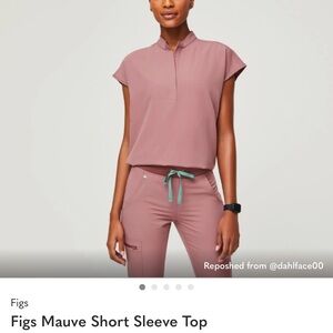 Figs Dusty Rose Short Sleeve Tee